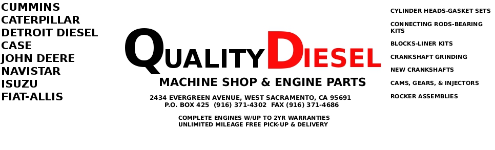 Quality Diesel Shop Information